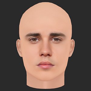 Low Poly Justin Bieber Head