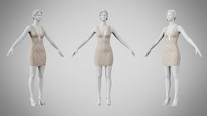 3D Dress 34 Checker Tone v2