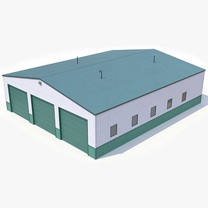 3D Industrial Building 55 model