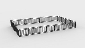 Garden Fence 3D model 3D model