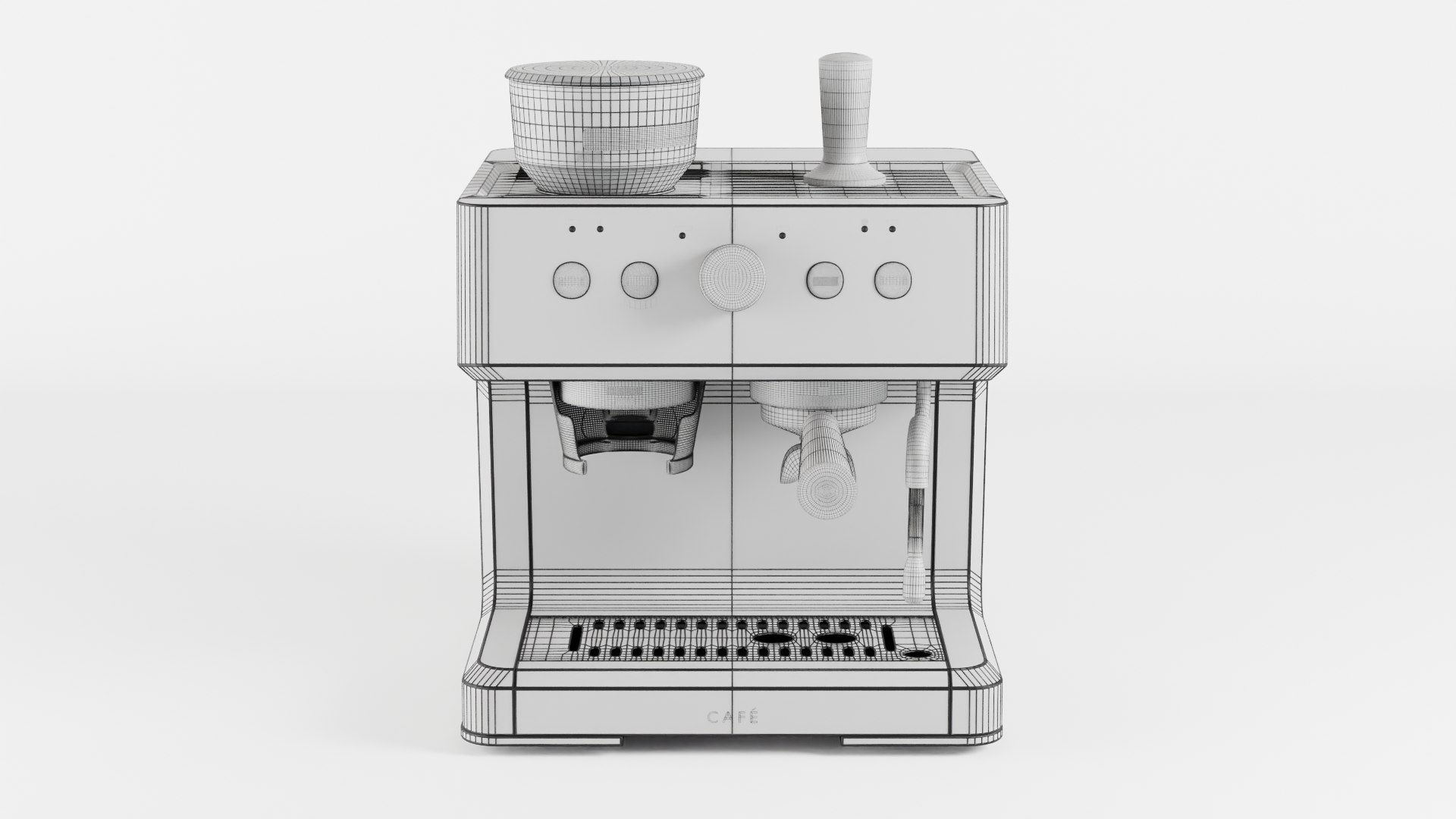 Cafe Semi-automatic Expresso Machine 3D Model - TurboSquid 1979919