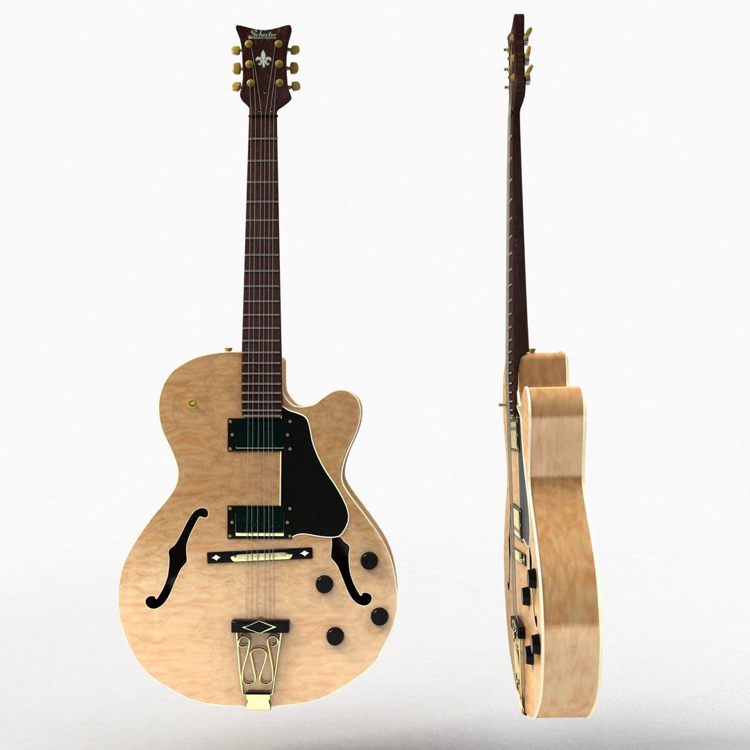 3d Jazz Guitar Model