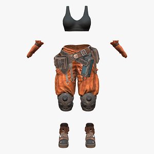 3D Space Punk Forger Full Outfit model
