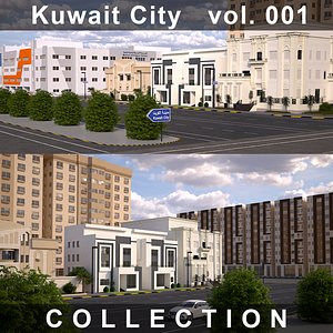 3D Kuwait area scene - vol 001 3D model