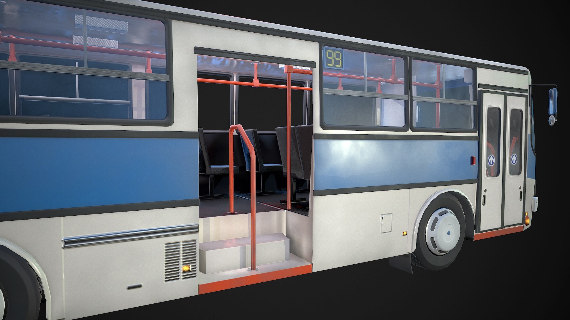 Ikarus 30 Hungarian City Bus 1951 3D model - TurboSquid 1904436