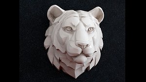 3D Tiger Head print model
