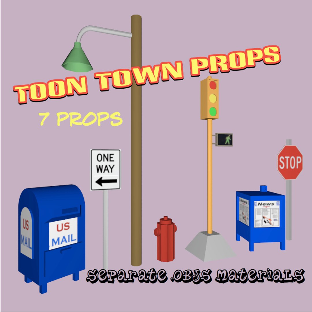 3d Obj Toon Props