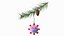Coronavirus Ornament Christmas Branch
