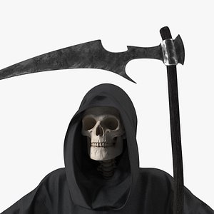 Death Character with Scythe Rigged for Modo