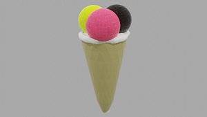 Ice cream cone 3D model