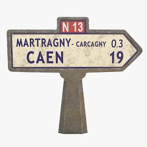 Old French Road Sign