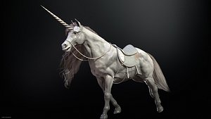White Unicorn 3D model