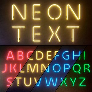 Light modules. Set 10. Neon Alphabet