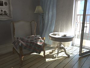 free obj mode armchair vintage