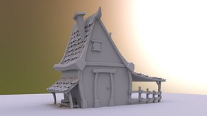 free house cartoon 3d model