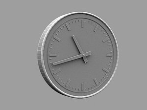 3d model station clock 21cm wall