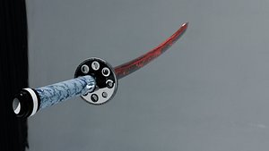 3D Katana Blood Japan model