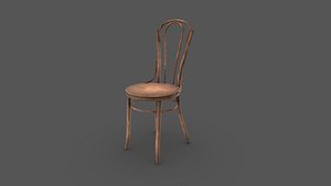 Old Wooden Chair Low-poly