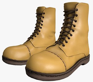 Yellow Boots Style 1 3D model
