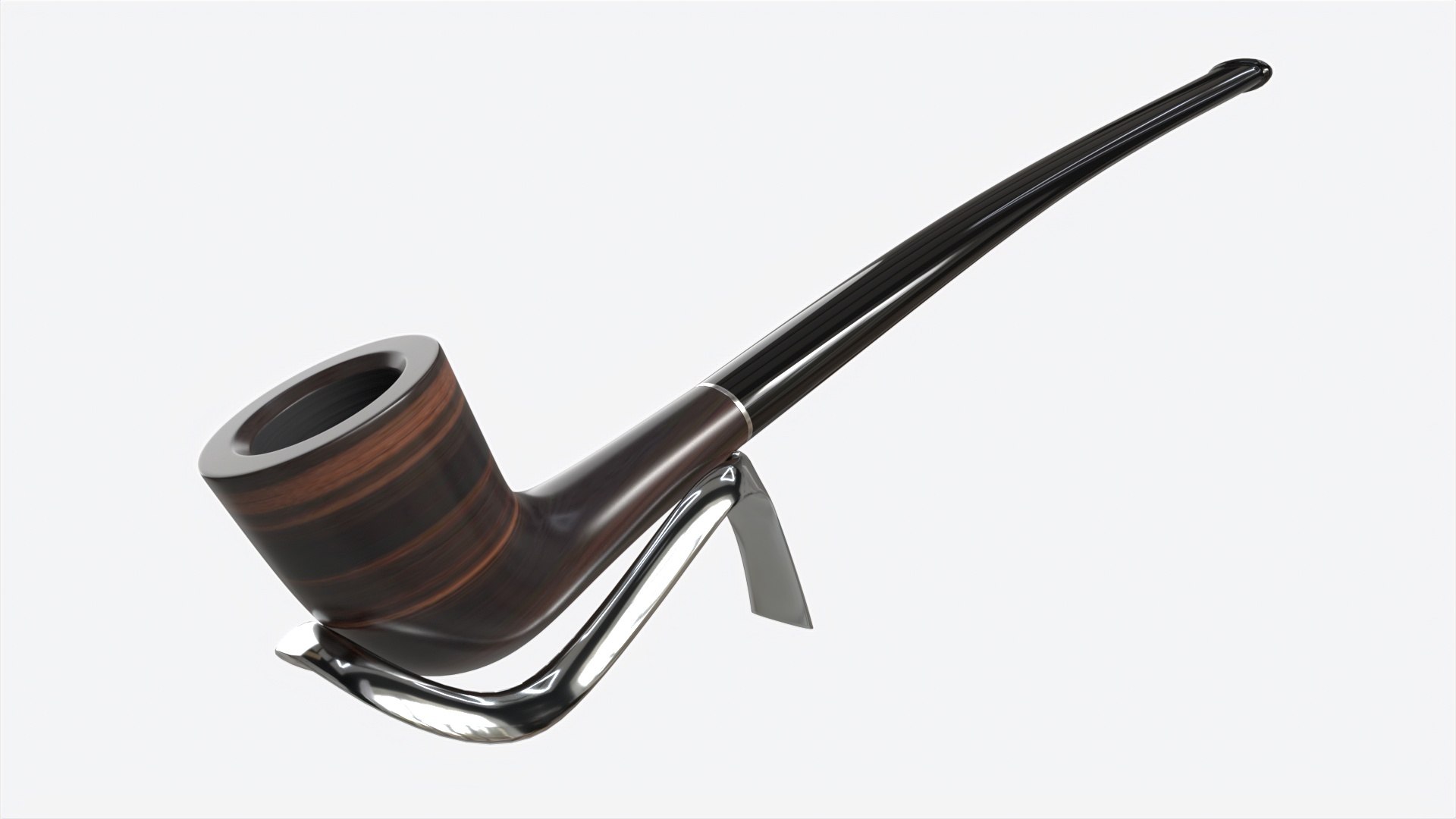 Smoking Pipe Long Briar Wood 02 3D Model - TurboSquid 2073737