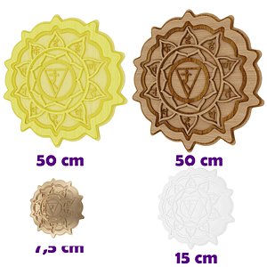 3D model Solar plexus manipura chakra multilayer cnc cut and 3d printable wall decor