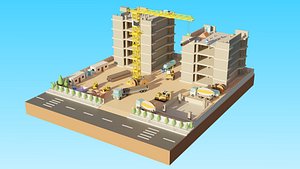 Low poly Construction Zone