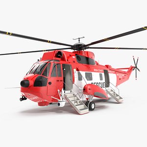 3D model irish coast guard rescue helicopter