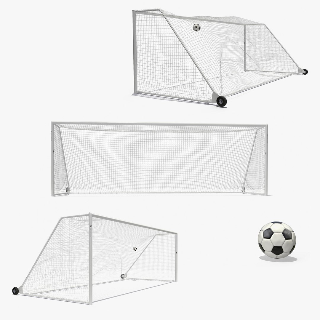 Animated Soccer Balls Collection 3D model preview