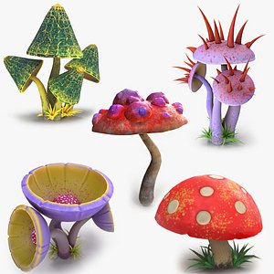 Mushrooms Collection V2 3D