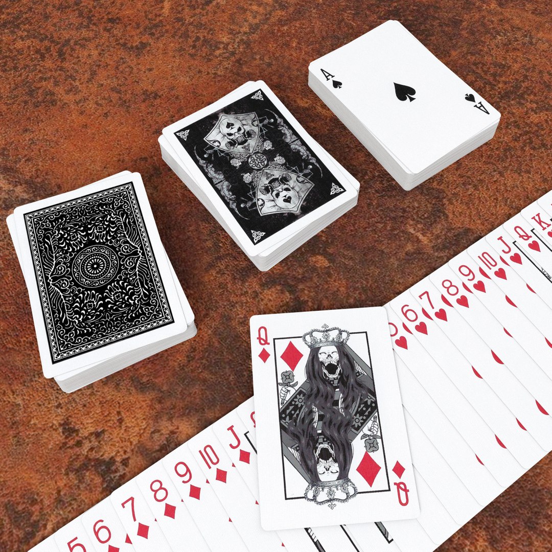 3D Set Poker Card Playing Model - TurboSquid 1553695