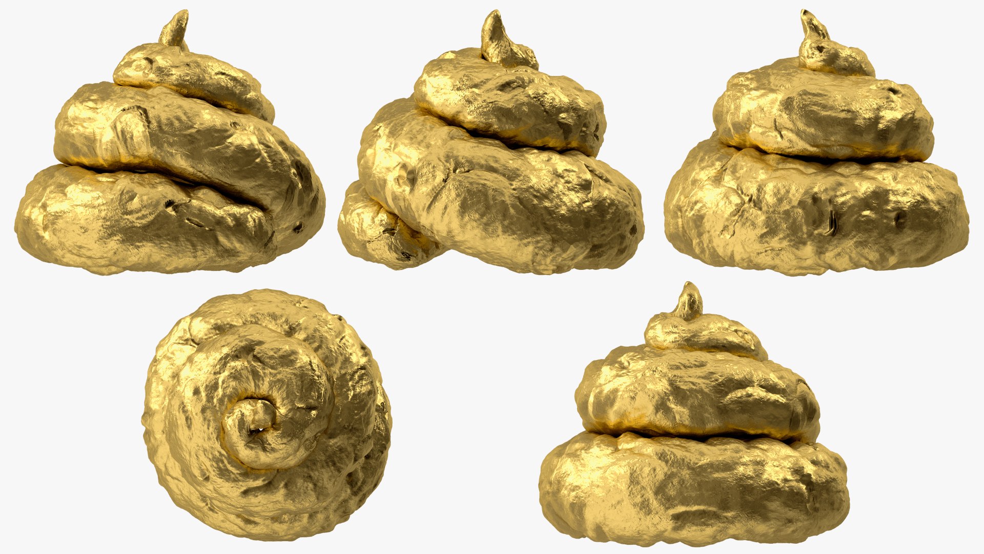 Pile Of Crap Golden 3D - TurboSquid 1731681