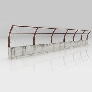 Concrete Wall with Fence