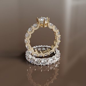 High Jewellery Diamond Rings 3D print model 3D