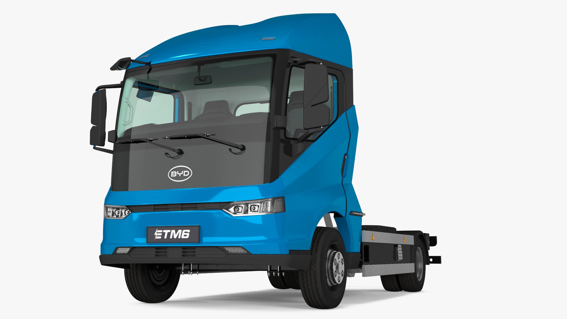 Truck BYD ETM6 Chassis Blue 3D model preview