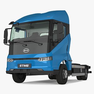 3D Truck BYD ETM6 Chassis Blue