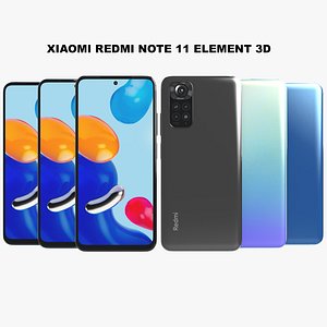 Xiaomi Redmi Note 11 All Colors in Element 3D