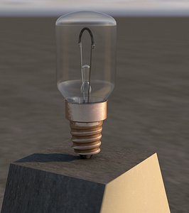 3D model e14 light bulb