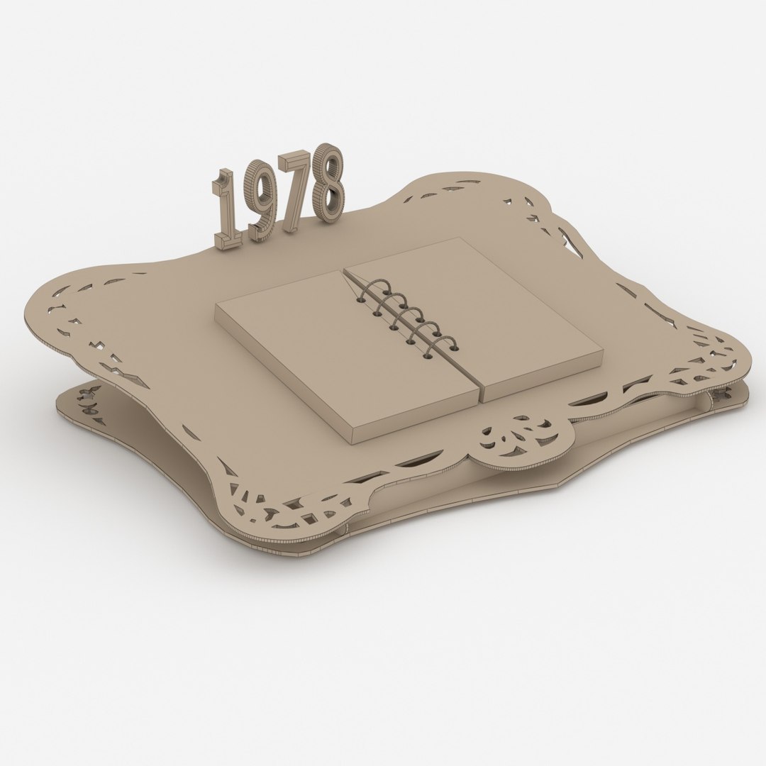 Desk stand calendar 3d turbosquid 1496637