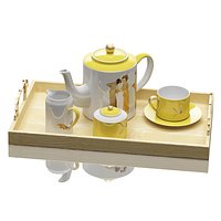 Chinese teapot on tray