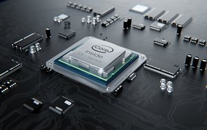 Motherboard with CPU component model