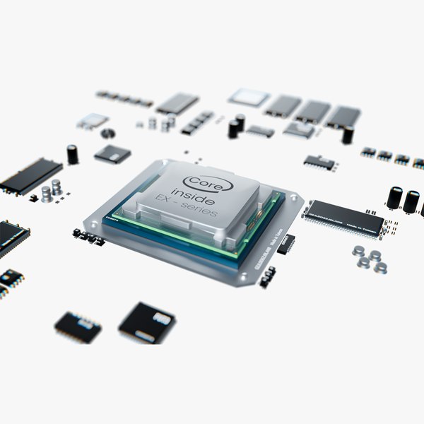 modelo 3d Placa base con componente CPU - TurboSquid 2250355