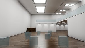 3D model Minimalistic 2-Storey Art Gallery