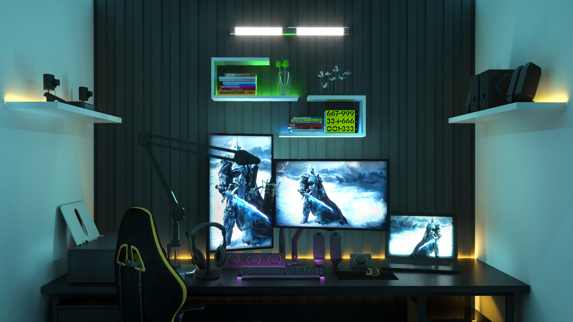modelo 3d Gaming Room Setup - TurboSquid 2006552