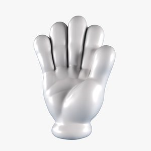 Cartoon Hand 5 Fingers - Palm