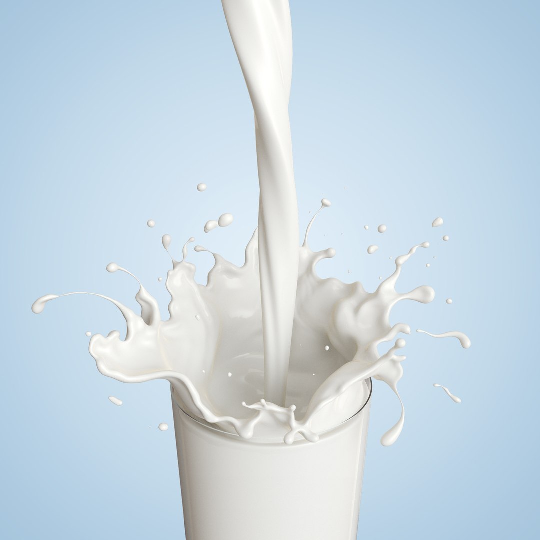 Milk Glass 3D, Incl. milk & dairy - Envato Elements