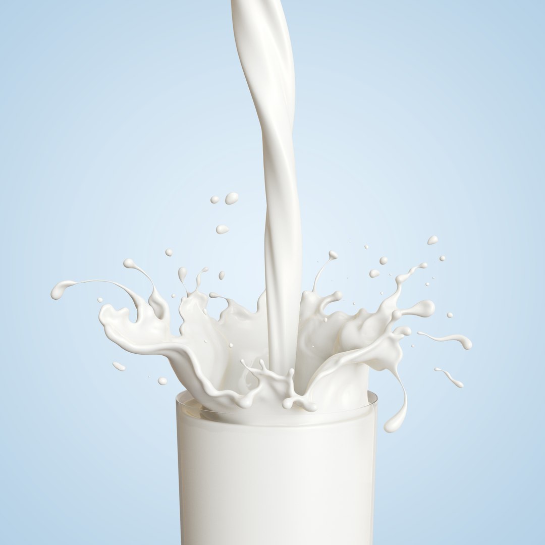 Milk Glass 3D, Incl. milk & dairy - Envato Elements