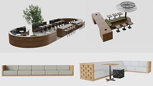 food court 3D model
