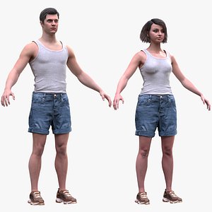 Man and Woman in Summer Outfit 1