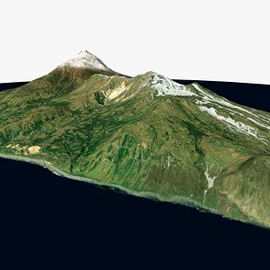 3D Ekarma Island Kuril Archipelago North Kurils Russia