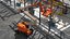 Articulating Boom Lift With Basket Orange